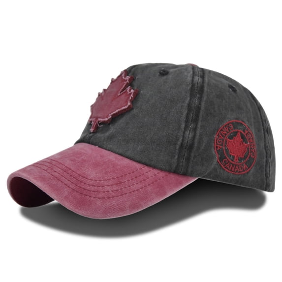 Rhuody Hat Canada Baseball Cap Canada Day Embroidered Maple Leaf Flag Adjustable Hat Versatile Accessories Hot Pink