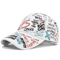 thumbnail image 1 of Rhuody Hat Men And Women Regular Youth Retro Letters Colorful High Street Cap Baseball Cap Fashion Wear Clear, 1 of 3