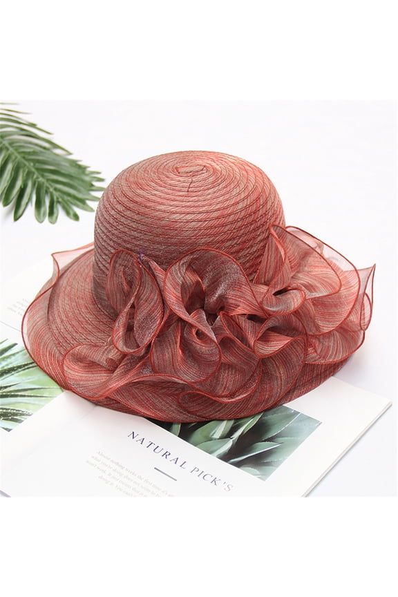 Hat Party Wedding Tea Fascinator Women'S Hat Bridal Baseball Caps Elegant Accessories Red