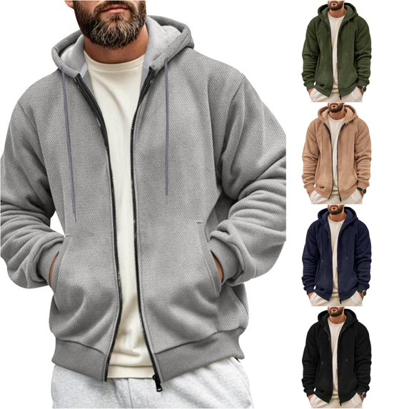 Rhuody Men Fall Hoodies O Neck Solid Color Long Sleeve Sweatshirts Sweatshirt S Grey