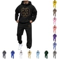 thumbnail image 1 of Rhuody Men Hoodies Long Sleeve Hoodie Set Graphic Prints Sweatshirt Retro Wear M Black, 1 of 4