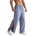 thumbnail image 1 of Rhuody Men Pants Straight Leg Easy On Off For Slkacks Mid Rise Physical And Acupuncture Post Recovery Sweatpants Comfortable Clothing L Blue, 1 of 4