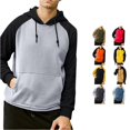 thumbnail image 1 of Rhuody Men Winter Hoodies Round Neck Long Sleeve Sweatshirts Color Match Pullover Sweatshirt Xl Grey, 1 of 4