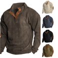 thumbnail image 1 of Rhuody Men Winter Sweatshirts Long Sleeve Hoodies Crewneck Solid Color Loose Fit Sweatshirt 3Xl Coffee, 1 of 8