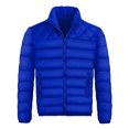 thumbnail image 1 of Rhuody Mens Winter Jacket Men'S Long Sleeve Autumn Winter Zipper Warm Down Jacket Packable Light Coat Warm Outfits Blue 3Xl, 1 of 4