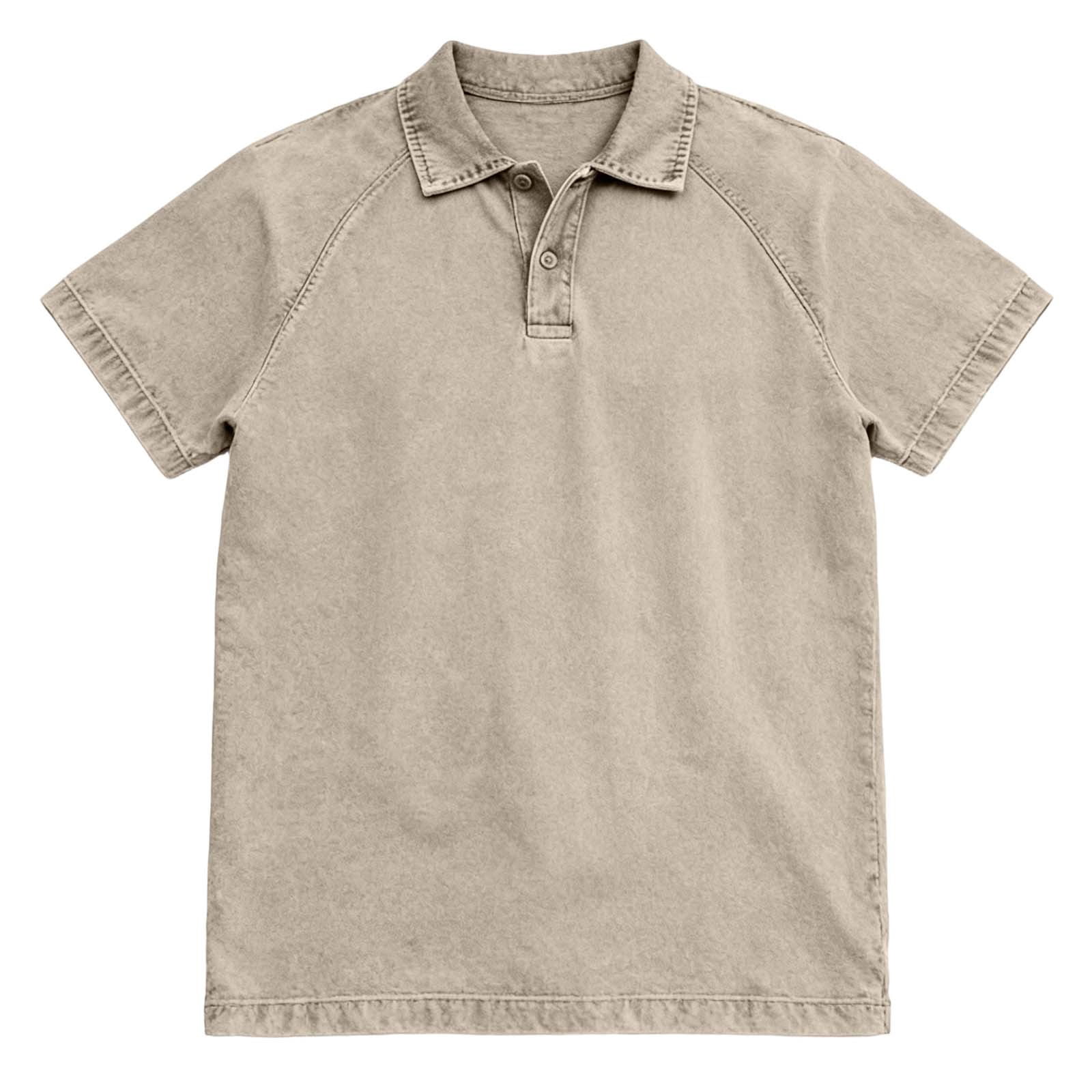Rhuody Mne'S T Shirts Adult Referee Shirt V Neck Striped Sweatshirt Short Sleeved Top Charm Clothing Khaki M