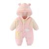 Rhuody Onesies Girl 0-3 Months Crewneck Warm Footie Romper Thick Jumpsuit Long Sleeve Outerwear Cute Cozy Clothes White