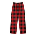 thumbnail image 1 of Rhuody Pants For Girls High Waist Sleepants Straight Leg Kids Plaid Flannel Pants Slacks Fall Winter Homewear Cute Clothes Red 150, 1 of 4