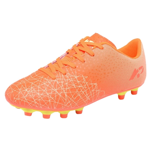 Rhuody Sneakers For Boy 9-9.5 Years Outdoor Firm Ground Kids Cleats Athletic Football Fashion Footwear Orange