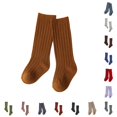 thumbnail image 1 of Rhuody Socks For Boys Girls Baby Infants Toddlers Middle 1 Pack Bow Ribbed Long Stockings Ruffled School Leggings Knee High Socks Orange, 1 of 3