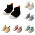 thumbnail image 1 of Rhuody Socks For Boys Girls Breathable Baby First Soft Sole Infant Shoes For Crawling And Early Walking Indoor And Outdoor Use Crew Socks Black, 1 of 4