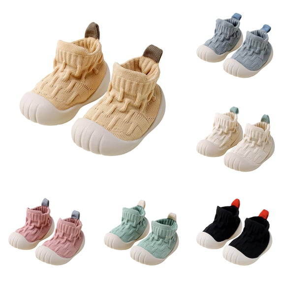 Rhuody Socks For Boys Girls Breathable Baby First Soft Sole Infant Shoes For Crawling And Early Walking Indoor And Outdoor Use Crew Socks Yellow