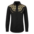 thumbnail image 1 of Rhuody Spring Tops For Boys Lapel Blouse Western Cow Print Shirt Long Sleeve Button Down Top For Children And Youth Leisure Clothing Black 4-5 Years, 1 of 4