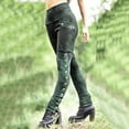 thumbnail image 1 of Rhuody Sweatpants Women Straight Leg Slim And Fit Rivets Side Patchwork High Waist Stretchy Pencil Pants Trend Trousers Xl Grey, 1 of 5