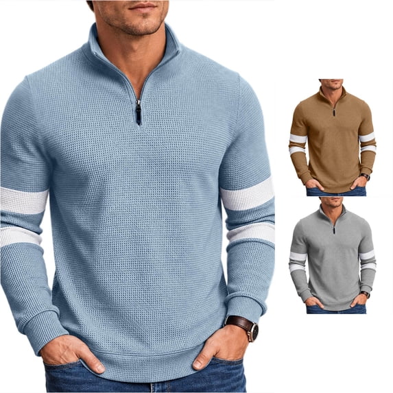 Rhuody Sweatshirt For Mens Long Sleeve Solid Color Pullover Sweatshirt 2Xl Blue