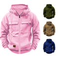 thumbnail image 1 of Rhuody Sweatshirt For Mens O Neck Solid Color Long Sleeve Hooded Sweatshirt M Red, 1 of 8