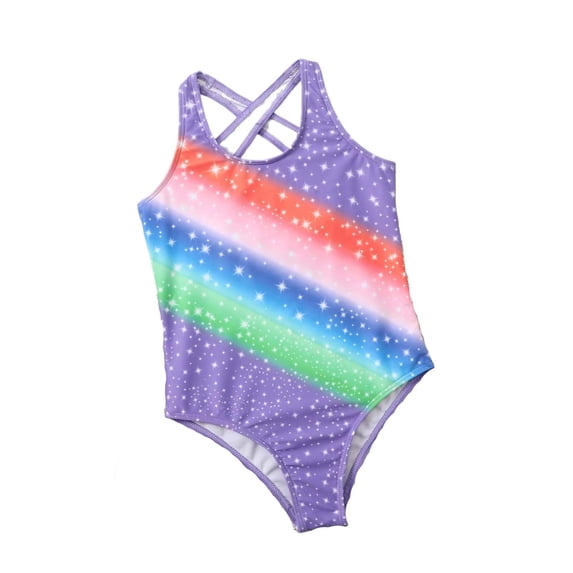 Rhuody Swimsuit For Girl 12-13 Years Sleeveless One Piece Swimwear Bathing With Removable Bra Pads And Upf 50 Sun Retro Ruched Suit Purple