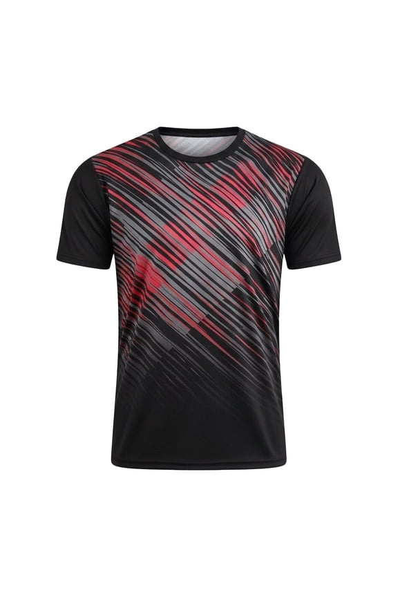 T Shirts For Man Adult Referee Shirt V Neck Striped Sweatshirt Short Sleeved Top Classic Clothing Wine Xl