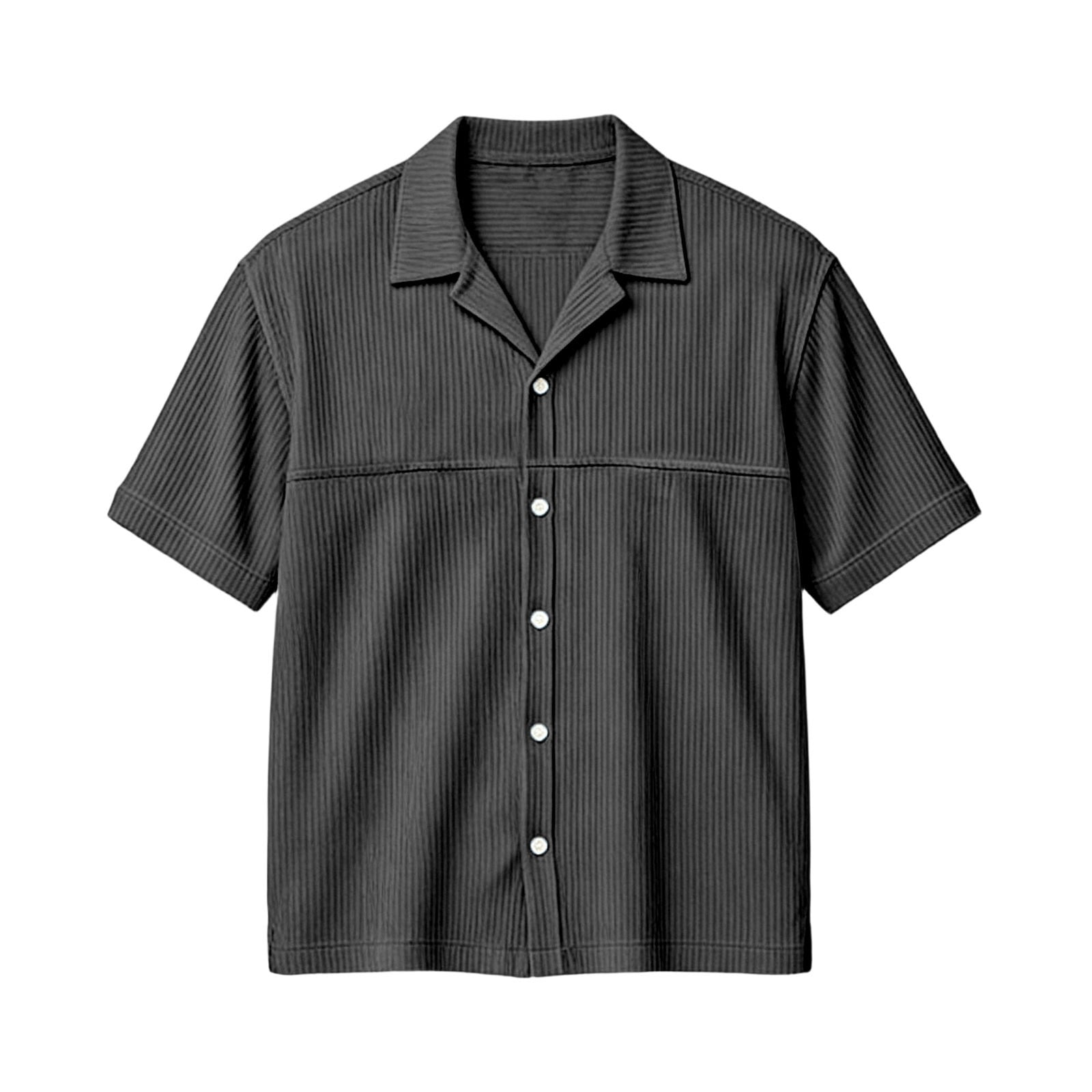Rhuody T Shirts For Men Adult Referee Shirt V Neck Striped Sweatshirt Short Sleeved Top Simple Clothing Black Xl