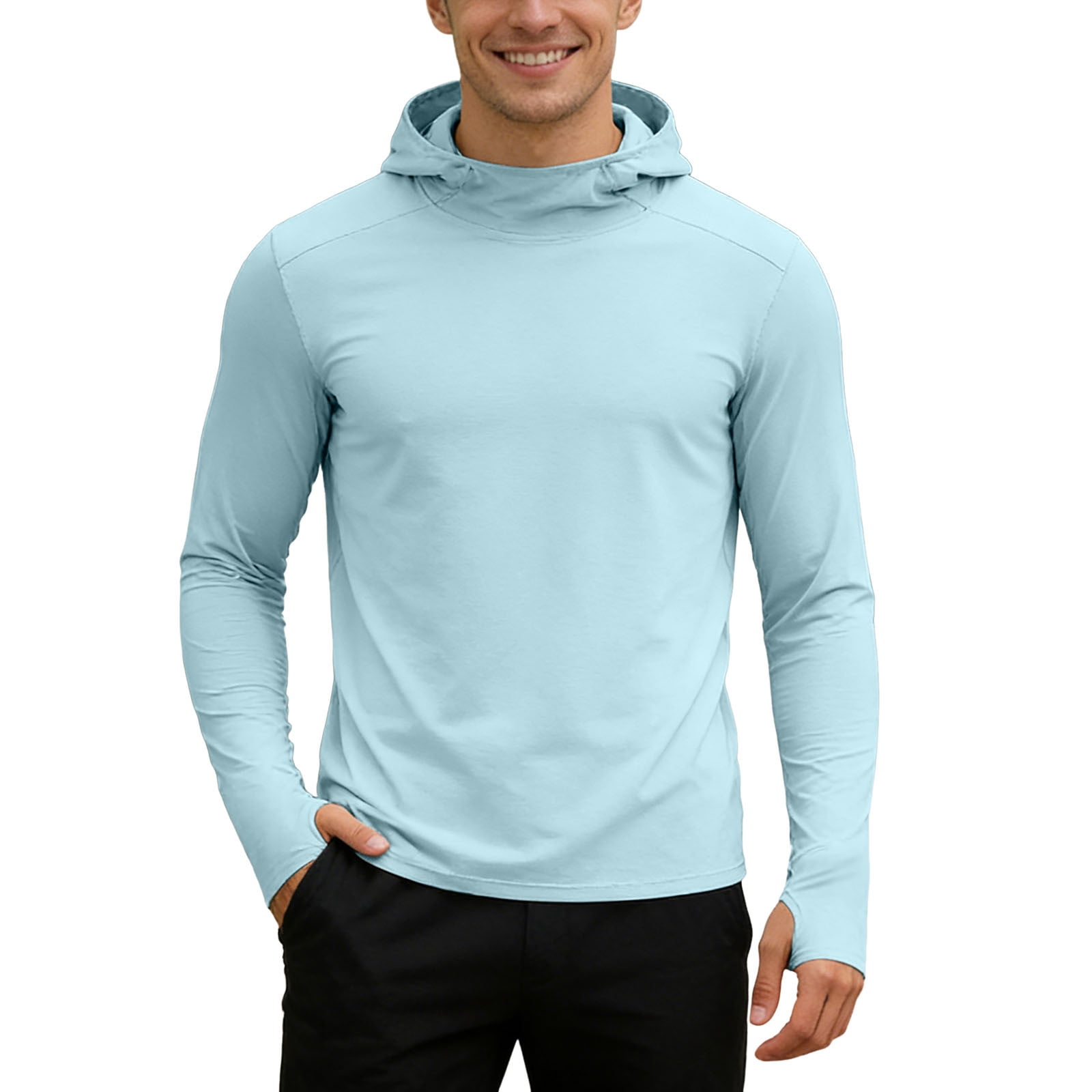 Rhuody T Shirts For Mens Adult Referee Shirt V Neck Striped Sweatshirt Short Sleeved Top Trend Clothing Light Blue M