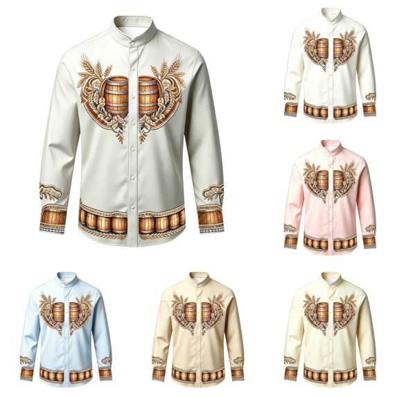 Rhuody Teen Boy'S Tops Round Neck Long Sleeve Cartoon Graphic Blouse 9-10 Years Light Gray