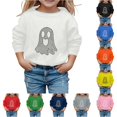 thumbnail image 1 of Rhuody Girl Tops Halloween Round Neck Long Sleeve Cartoon Graphic Hallowma Sweatshirt 9-10 Years White, 1 of 6