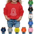 thumbnail image 1 of Rhuody Teen Tops For Girls Halloween Round Neck Long Sleeve Cartoon Graphic Hallowma Sweatshirt 11-12 Years Red, 1 of 5