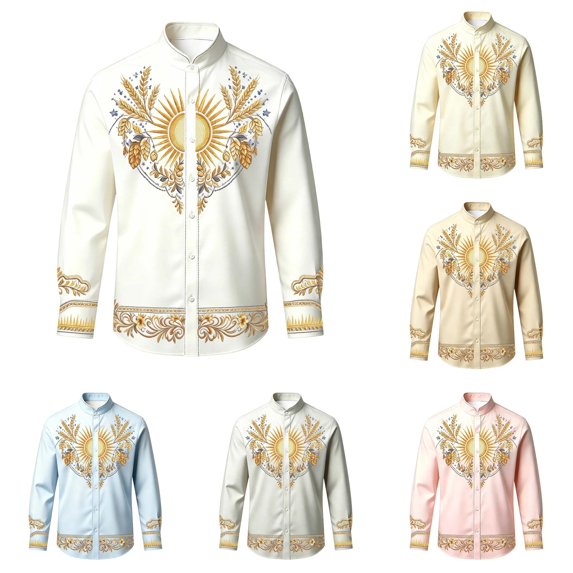 Rhuody Toddler Boy'S Tops O Neck Graphic Prints Long Sleeve Blouse 3-4 Years White
