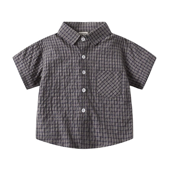 Rhuody Toddler Boys Tops Short Sleeve Cartoon Pattern Crewneck Blouse 2-3 Years Black