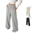 thumbnail image 1 of Rhuody Toddler Girl'S Pants Empire Waist Jogger Trousers Solid Color Straight Leg Sweatpants Simple Bottoms 4-5 Years Grey, 1 of 4