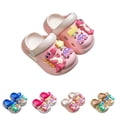 thumbnail image 1 of Rhuody Toddler slipper For Girls Soft Sole Closed Toe Clogs Adjustable Strap On Summer Sandals Versatile Shoes Pink 1-2 Years, 1 of 8