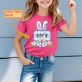 thumbnail image 1 of Rhuody Tops For Boy Easter T Shirt Short Sleeve Tee Cartoon Bunny Graphic Crewneck Blouse Classic Boy Summer Clothing 12-13 Years Hot Pink, 1 of 3