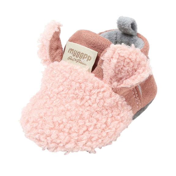 Rhuody Unisex Sneakers For Newborn Boys Girls 0-6 Months Prewalker Trainers Slippers Child Lamb Crawling Shoes Fashion Shoes Pink