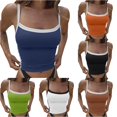 thumbnail image 1 of Rhuody Women'S Tank Tops Crewneck Spaghetti Strap Basic Summer Neck Sleeveless Shirts Workout Tank Tops Leisure Wear 3Xl Coffee, 1 of 7