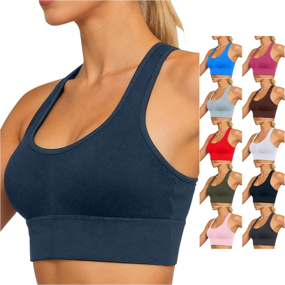 Rhuody Women'S Tank Tops Racerback U Neck Sports Cropped Tanks Wire Free Built In Bra Soft Layering Tops For Yoga Gym Trend Clothing 6Xl Pink