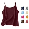 thumbnail image 1 of Rhuody Women Tank Tops Spaghetti Strap Camisole Round Neck Slimming And Linen Inner Vest Versatile Wear 3Xl Beige, 1 of 6