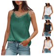 thumbnail image 1 of Rhuody Women Tank Tops Wide Strap Underlayer Shirts Round Neck Summer Tank Tops Versatile Wear 3Xl Green, 1 of 5