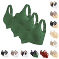 thumbnail image 1 of Rhuody Womens Bras 3Pc Wireless Full Seamless Bra Coverage Push Up Adjustable T Shirt Bra Classic Casual Undergarment, 1 of 3