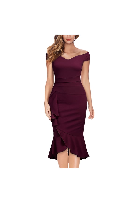 Womens Dresses V Neck Sleeveless Asymmetrical For Flowy Party Outfit Soft Clothing L Rd1
