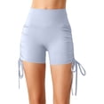 thumbnail image 1 of Rhuody Womens Pants Straight Leg High High Yoga Shorts High Waistband Workout Solid Color Trousers Adorable Office Daily Wear Blue S, 1 of 5
