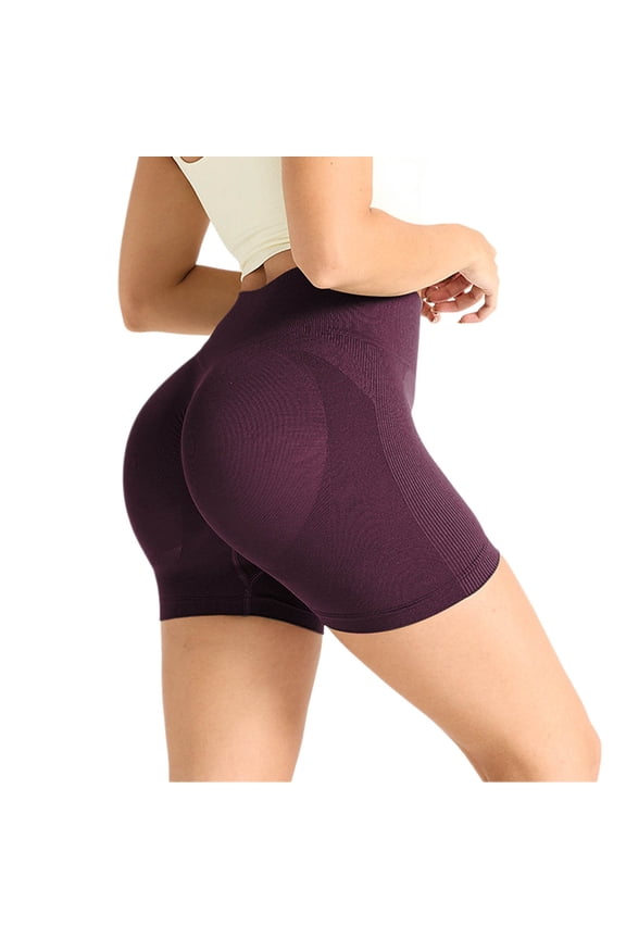 Yoga Pants Women Slim Fit High Waisted Yoga Shorts For Workout Running Gym Athletic Stretch Activewear Shorts Sweatpants Lovely Trousers Red L