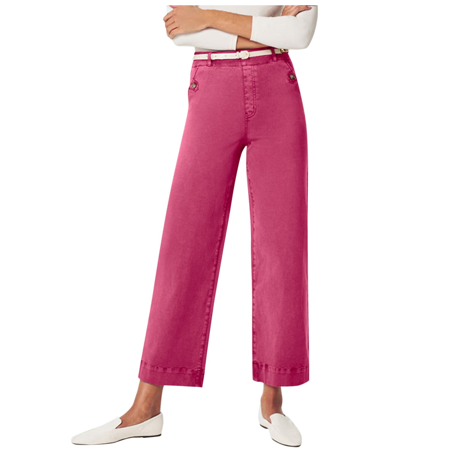Rhuody Yoga Pants For Women Straight Leg Chino Pants Lady Stretch Twill ...
