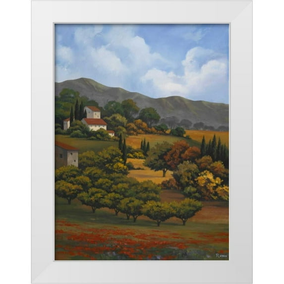 Rhyan, Vivien 14x18 White Modern Wood Framed Museum Art Print Titled - Italian Countryside I