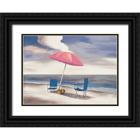Rhyan, Vivien 24x19 Black Ornate Wood Framed with Double Matting Museum Art Print Titled - Noon By The Shore I
