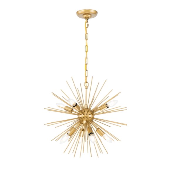Rhylen 8 Light Pendant in Brass