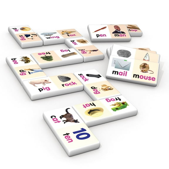 Rhyming Word Dominoes Match & Learn Educational Learning Game for Ages 4+, by Junior Learning