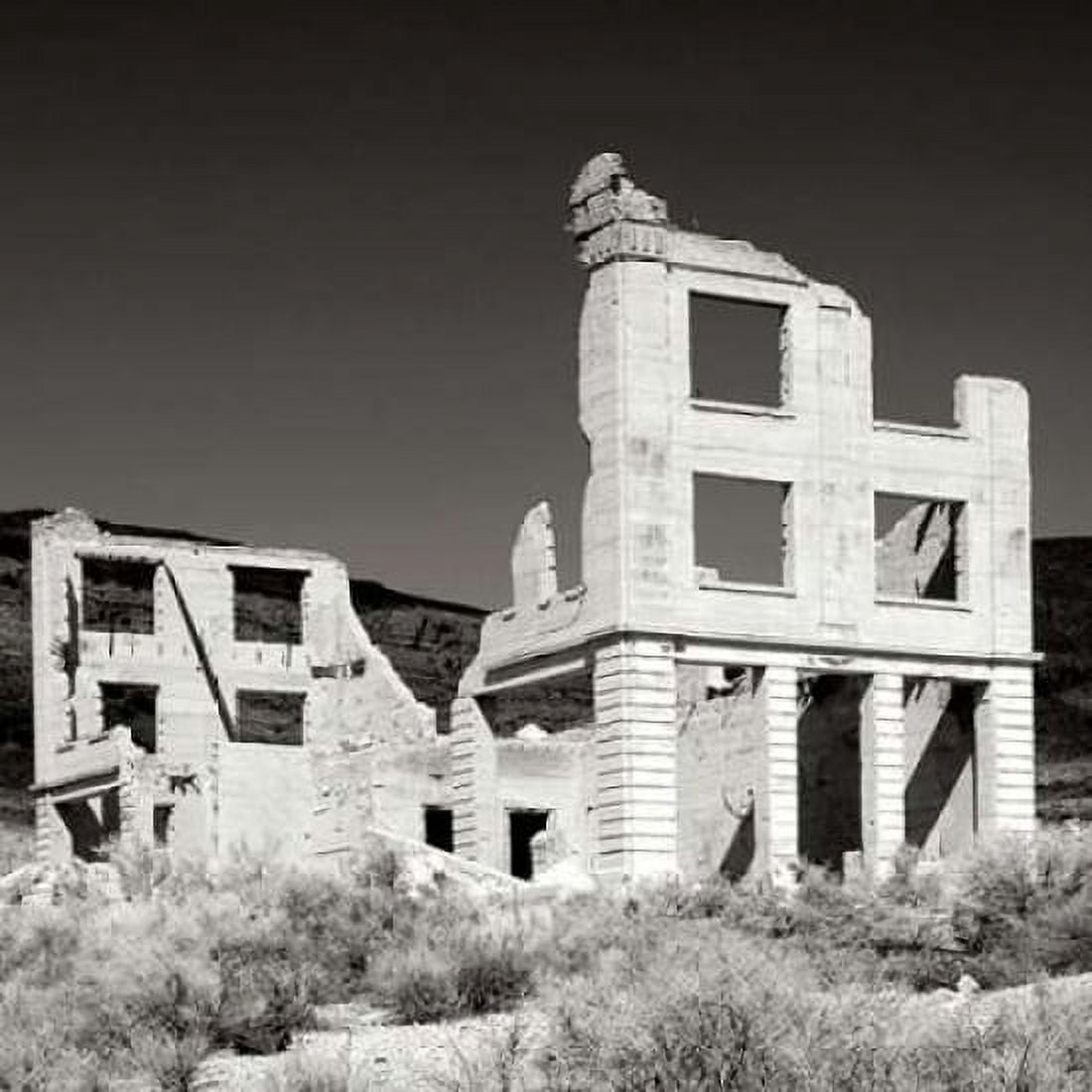 Rhyolite Ruin I BW Canvas Art - Douglas Taylor (24 x 24)