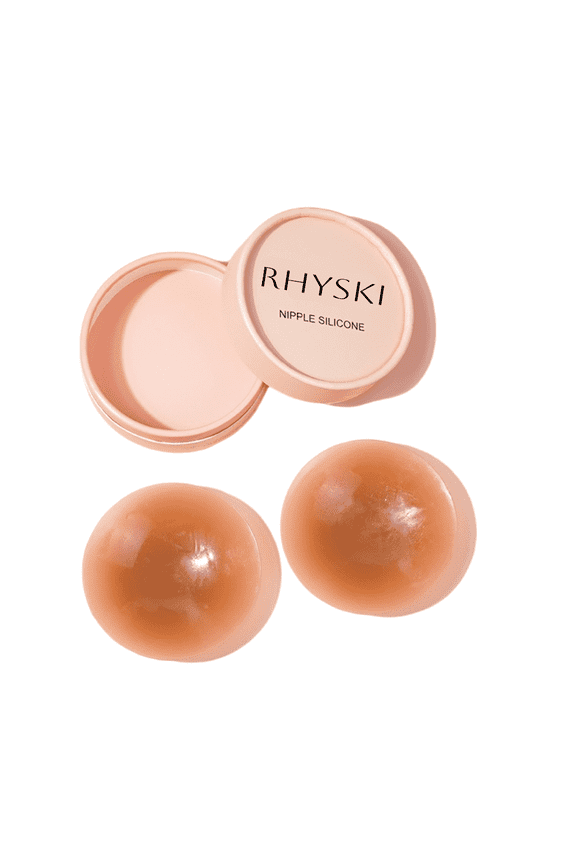 Nipple Covers for Women,4 Pairs Silicone Reusable Pasties with Travel Case,Waterproof Sticky Bra