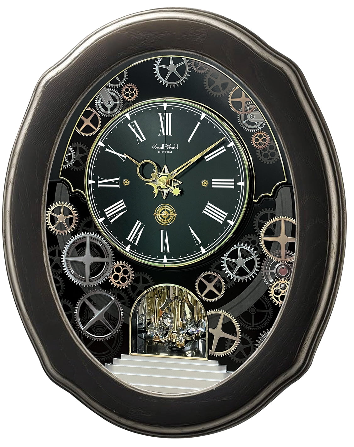 Rhythm Clocks "Time Works" Small World Magic Motion Clock