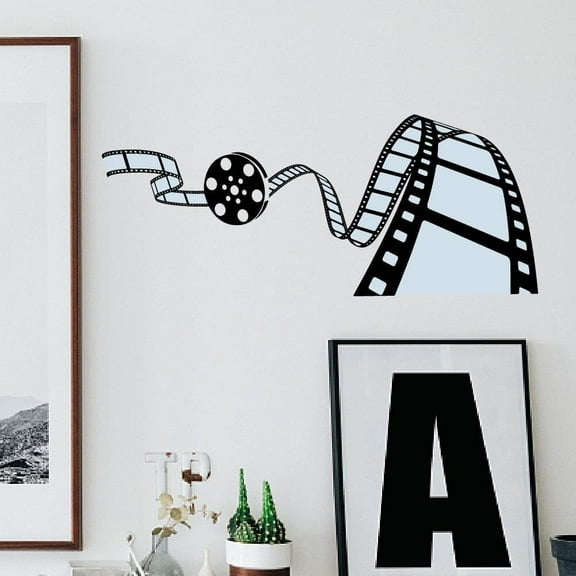 Rhythm Film Wall Stickers Film Reel Wall Decals Vinyl Large Size Colorful Film Wall Art DIY Vinyl Art Peel and Stick Wall Decoration for TV Background Bedroom Living Room Kids RoomMixed Color
